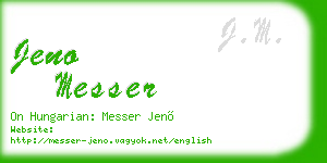 jeno messer business card