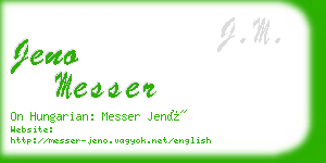 jeno messer business card